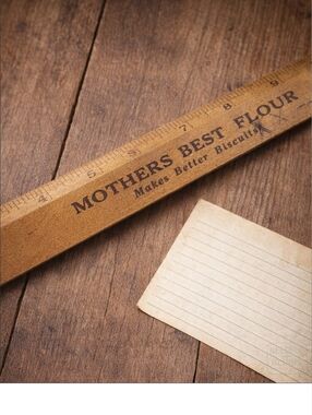 Vintage Mother's Best Flour Wood Ruler Shawnee OK